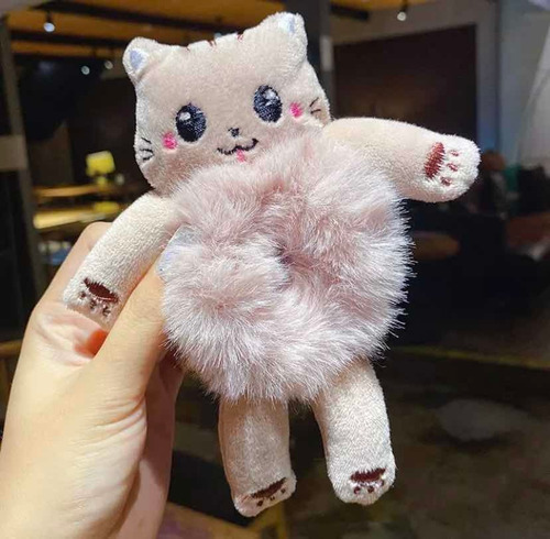 Colet Elástico Muñeco Peluche Felpa Gato Gatito Kawaii