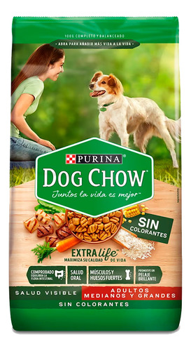 Alimento Purina Dog Chow Adulto Raza Mediana Grande 4kg