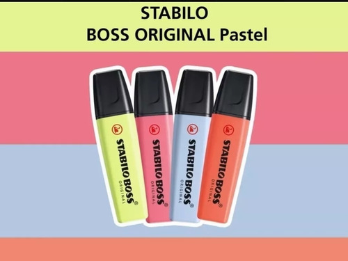 Marcadores Stabilo Boss Pastel Nuevos Tonos (4 Piezas) 
