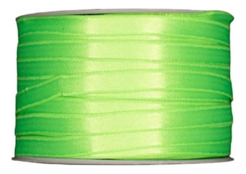 Cinta Verde Biche Raso Tela Satín Moños 100 Mts X 7mm