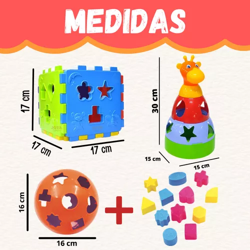 Cubo Didático Jogo De Encaixe As Peças Crianças Bebe 1 Anos Infantil  Educativo Brinquedo