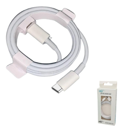 Cable Vip Tipo C A Tipo C 1 Metro Pd 18w Color Blanco Febo