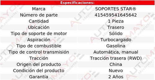 Soporte Tacón De Motor Tras 335i 3.0l 6 Cil Aut, Std 07-10