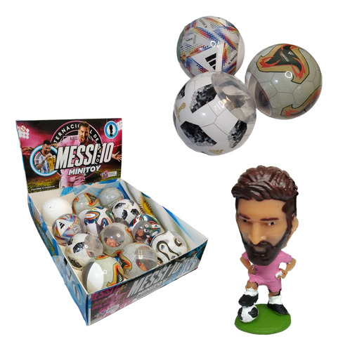 Capsula 70mm Figura Sorpresa Messi Cabezon Minitoy Juguete