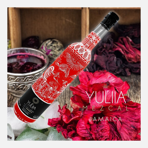 Licor A Base De Mezcal Espadín Sabor Jamaica Yuliia 500ml