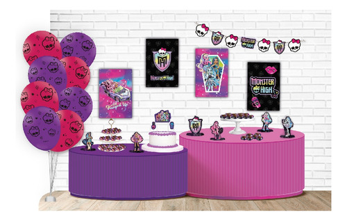 Kit Festa Monster High - Decoração De Aniversário