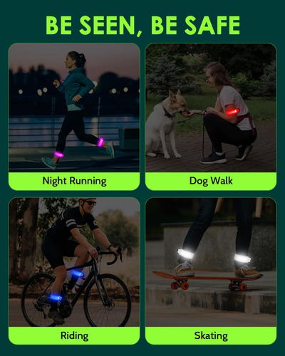 Ja Brazalete Led Recargable, Equipo Reflectante For Correr