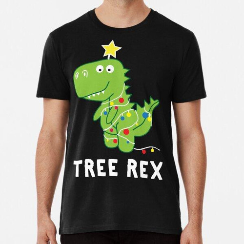 Remera Funny Christmas Dinosaur Tree Rex Algodon Premium