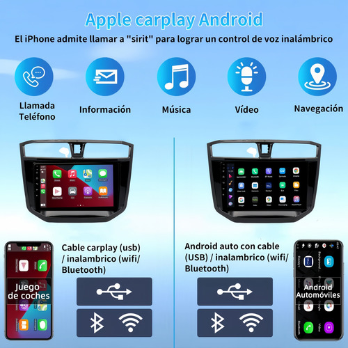 Autoestéreo Carsapro CarPlay 2+32g Para Chevrolet S10 Max 2021-2023 Auto Estéreo Pantalla Táctil Ips Android Cámara Mirror Link Wifi Bluetooth FM BT HD AUX TF USB pantallas para carro Negro