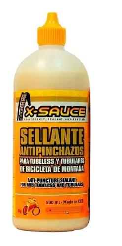 X-Sauce Kit Sellante Anti Pinchazos para Tubeless, Amarillo, 500ml