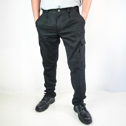 Pantalon Trabajo Cargo Negro T4 Talle 50-52