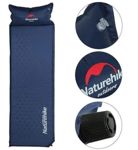 Colchoneta Inflable Con Almohada Para Trekking Naturehike 