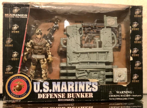 Muñeco Soldado U.s.marines Defense Bunker Figura Colección