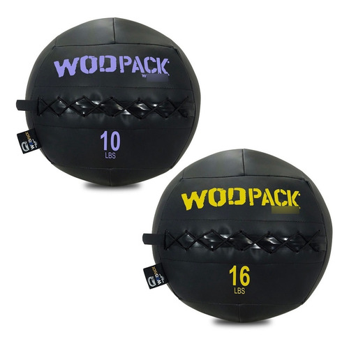 Imagen 1 de 8 de Duo Med Ball Crossfit Elite, 10 Y 16 Lb Wodpack