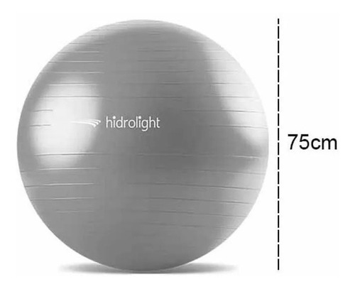 Imagem 2 de 4 de Bola Suíça Para Exercícios De Pilates Yoga Fisioterapia 75cm