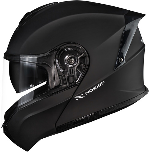 Capacete Escamoteavel Norisk Motion Monocolor Matt Black Cor Preto Fosco Desenho Solid Tamanho do capacete 63-64 XXL