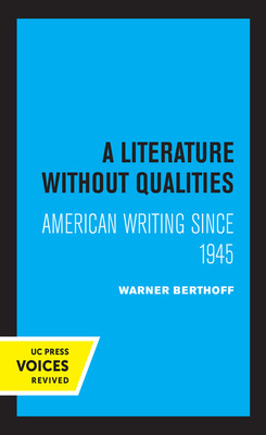 Libro A Literature Without Qualities: American Writing Si...