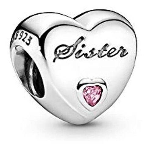 Joyería Hermana Amor Circonita Colgante En Plata