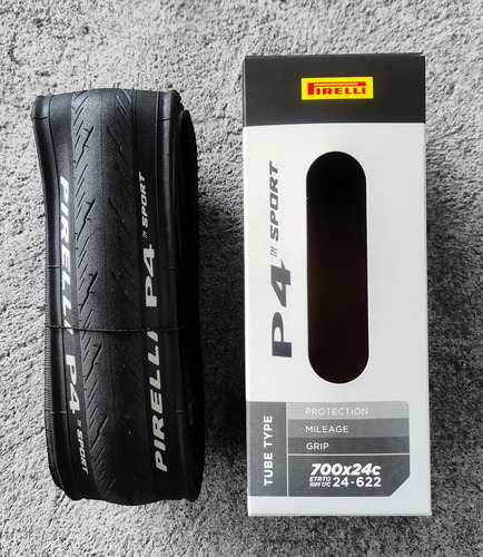Llanta Bicicleta Pirelli P4 Sport 700x24 Plegable Color Negro