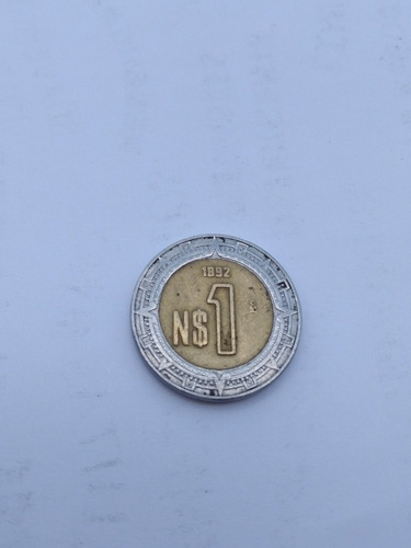 Moneda De 1  Nuevo  Peso Del Año 1992 Con Error En La Fecha 