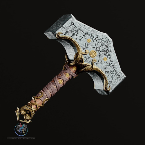 Archivo Stl Impresión 3d - God Of War - Thor Hammer Mjolnir