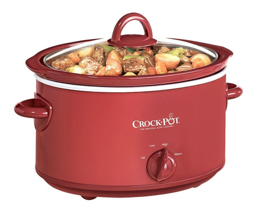 Imagen 3 de 7 de Crock-pot Olla De Cocción Lenta Roja Eléctrica 4qt (3.8 L)