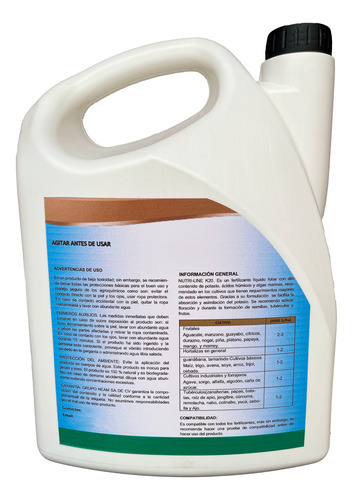 Nutri-line K20 Potasio Fertilizante Foliar Grupo Neam 4 L