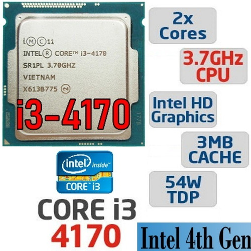 Imagem 3 de 5 de Processador Intel Core I3 4170 3.70ghz 3m Lga1150 4ª Geração