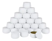 Comprar Latas De Velas De 8 Onzas Con Tapas, Tarros De Velas Blancas, Latas De Velas A Granel Para Hacer Velas, Tarros De Fabricación De Velas (paquete De 24, Blanco)