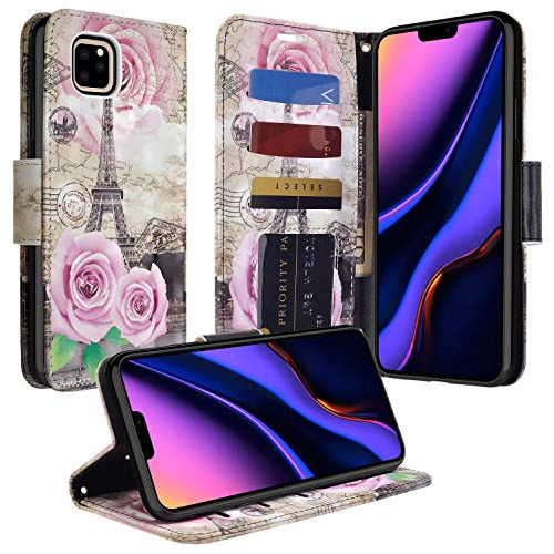 iPhone 11 Pro Caja Wallet Piel Flip Bolsa Folio [kickstand]