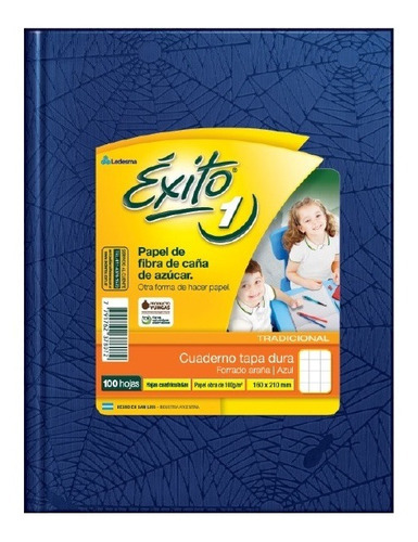 Éxito 27328 Cuaderno E1 Azul Cuadriculado X100 Hojas