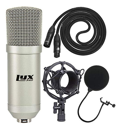 Micrófono De Condensador Lyxpro Para Estudio, Voz, Instrumen