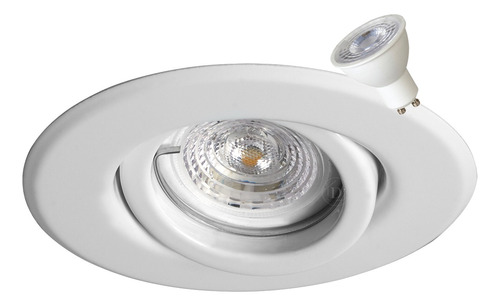 Spot Led Embutir Circular Chapa Blanco Negro + Dicro Led 7w