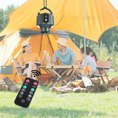 Ventilador De Camping G Usb Con Led Portátil Recargable Fanw