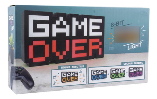 Gamer Lampara Decorativa Modelo Retro Game Over