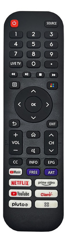 Mando a distancia para TV Hisense 50q6n 55q6n 58a51hsv 65a6k