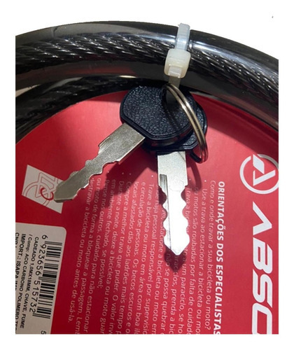 Cadeado Absolute Com Chave 1mx18mm Fume - Isp