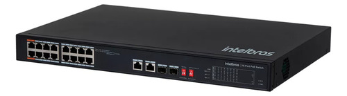 Switch Intelbras 16 Portas Fast Ethernet Poe+ Sf 1822 Hi-poe