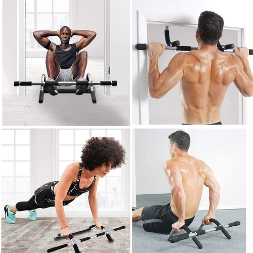 Imagen 2 de 5 de Barra Multifuncional Para Marco De Puerta Iron Gym