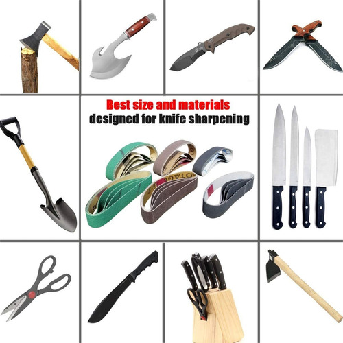 Imagen 6 de 6 de 24 Pcs Knife Sharpener Sanding Belts, 3/4 X 12 Replacement