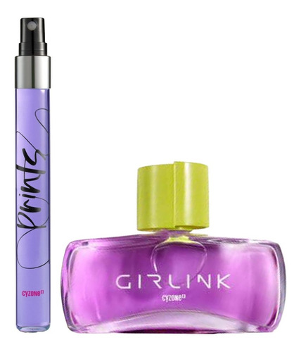 Perfume Girlink + Prints Cyzone Dama Or - mL a $833