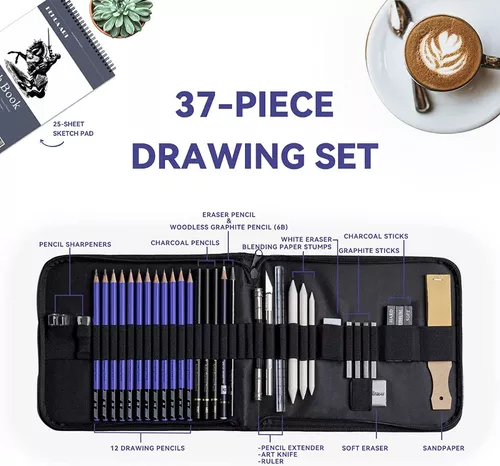 Kit De Arte Y Dibujo Profesional De 36 Piezas Importado