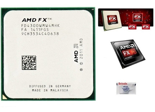 Imagem 3 de 7 de Processador Amd Fx 4300 3.8ghz 4 Nucleos + Pasta Térmica