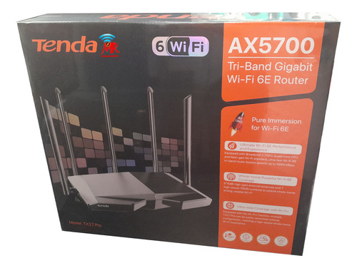Router Tenda Tx27 Pro Axe5700 Tri-band Wi-fi 6e Gigabit 