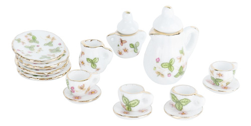 Juego De Tazas De Té Doll House, 15 Unidades, 1/12 Piezas, C
