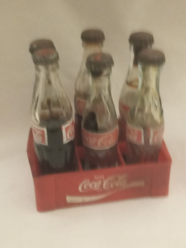 Minicajon De Coca Cola Plastico Mas 6 Minibotellas (Usado)
