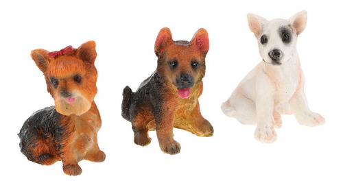12 X Mini Figuritas De Perro Artesanías De Resina Estatuas