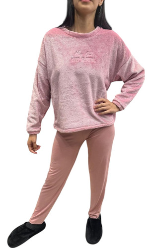 Pijama Manga Larga Invierno Corderito Glitter So Glow 11749