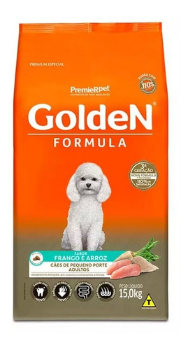 Golden Ração Cães Adulto Frango E Arroz Mini Bits 15kg