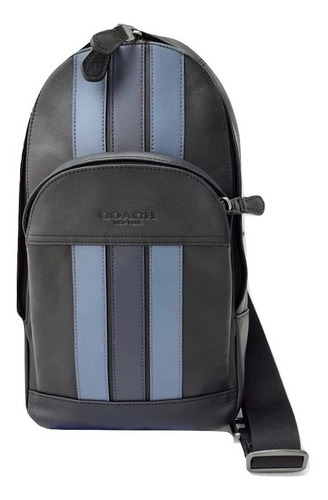 Mochila urbana Coach F49318 color negro diseño piel 5L